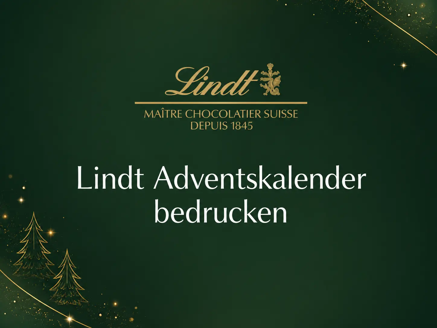 Lindt-Adventskalender mit Firmenlogo bedruckt – individuell gestaltet im Corporate Design